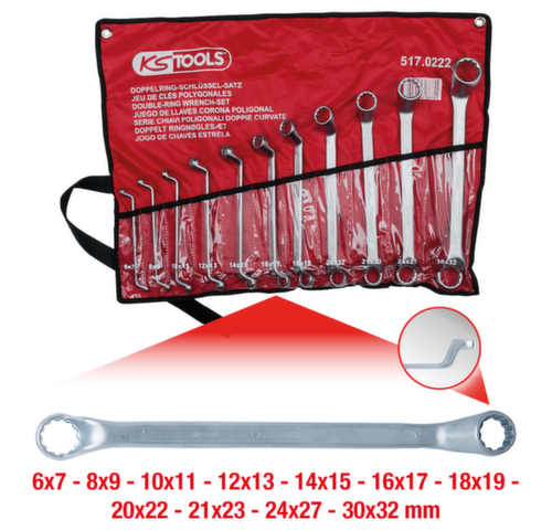 KS Tools Doppel-Ringschlüssel-Satz Standard 2 L