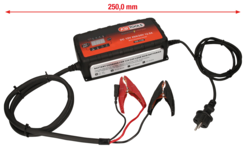 KS Tools 12V + 24V SMARTcharger Hochfrequenz-Batterieladegerät 25A/12,5A Standard 2 L