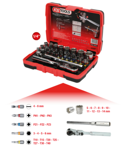 1/4" TORSIONpower Bit-Stecknuss-Box Standard 2 L