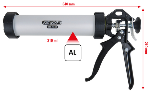 KS Tools Hand-Kartuschen-Pistole 310 ml Standard 2 L