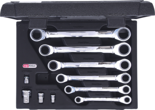 KS Tools GEARplus Doppel-Ratschenringschlüssel-Satz Standard 5 L