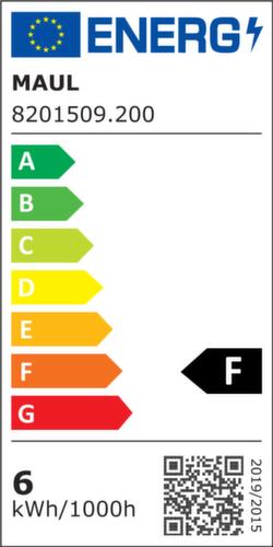 MAUL Dimmbare LED-Schreibtischleuchte MAULrubia colour vario, Licht kalt- bis warmweiß, silber/schwarz Technische Zeichnung 1 L