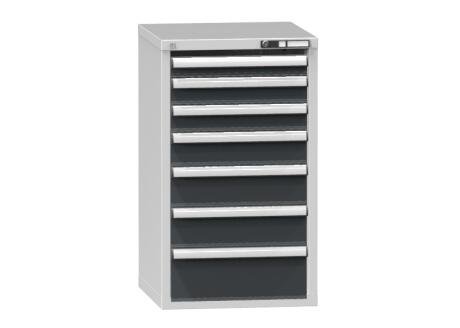 Schubladenschrank Topas A, 7 Schublade(n), RAL7035 Lichtgrau/RAL7016 Anthrazitgrau