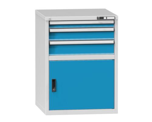 Schubladenschrank Topas B, 5 Schublade(n), RAL7035 Lichtgrau/RAL5012 Lichtblau