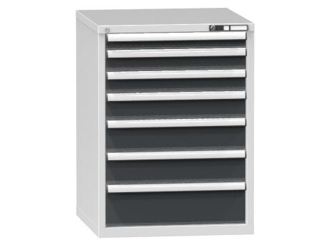 Schubladenschrank Topas B, 7 Schublade(n), RAL7035 Lichtgrau/RAL7016 Anthrazitgrau