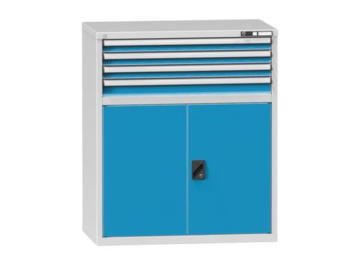 Schubladenschrank Topas C, 4 Schublade(n), RAL7035 Lichtgrau/RAL5012 Lichtblau