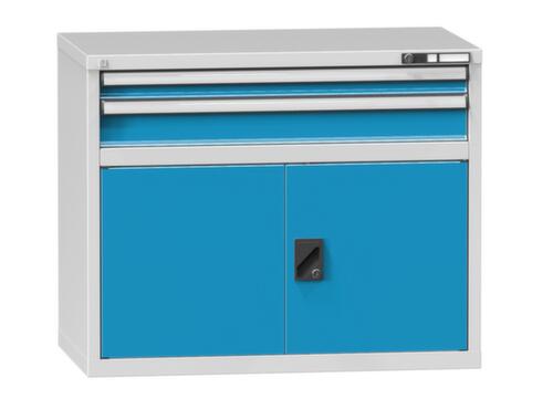 Schubladenschrank Topas C, 2 Schublade(n), RAL7035 Lichtgrau/RAL5012 Lichtblau