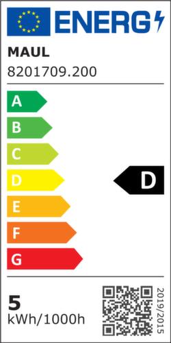 MAUL Kompakte LED-Schreibtischleuchte MAULpearly colour vario mit einstellbarer Farbtemperatur, Licht tageslicht- bis warmweiß, schwarz Technische Zeichnung 1 L