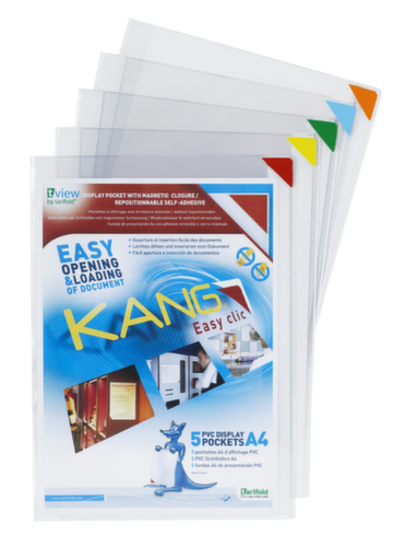 tarifold Aushangtasche KANG tview Easy clic, DIN A4, Rückseite selbstklebend Standard 1 L