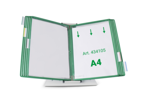 tarifold Tisch-Sichttafelsystem, mit 10 Sichttafeln in DIN A4 Standard 1 L