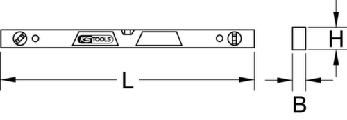 KS Tools Aluminiumprofil-Wasserwaage Standard 5 L