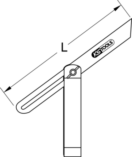 KS Tools Verstellbarer Winkel mit Holzschenkel Standard 2 L