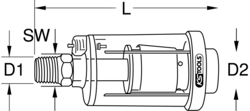 KS Tools 1/4'' Druckluft-Wasserabscheider Standard 3 L