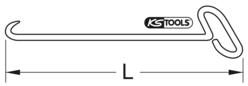 KS Tools BRONZEplus Kanaldeckelhaken 500 mm Standard 3 L
