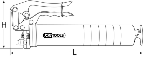 KS Tools Einhand-Fettpresse mit starrem Füllrohr Standard 4 L