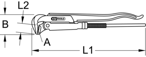 KS Tools Eckrohrzange Standard 5 L