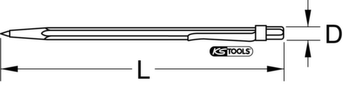 KS Tools Hartmetall-Anreißnadel Standard 5 L