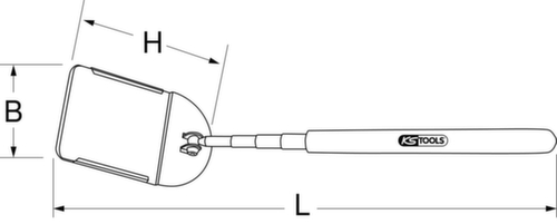KS Tools Teleskop-Inspektionsspiegel Technische Zeichnung 1 L