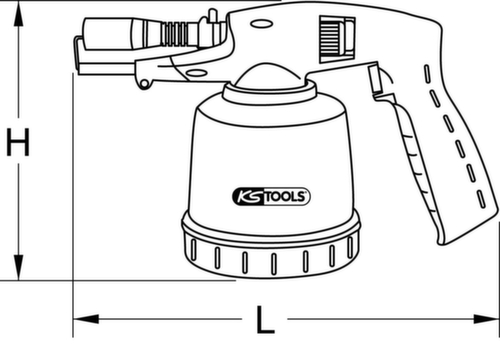 KS Tools Universal-Kartuschenlötgerät mit Piezo-Zündung Standard 6 L