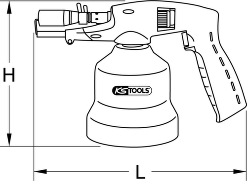 KS Tools Universal-Kartuschenlötgerät mit Piezo-Zündung Standard 6 L