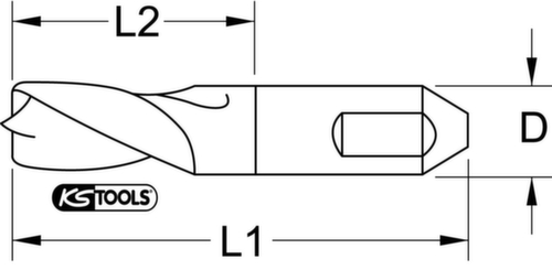 KS Tools HSSE-TiCN Schweißpunkt-Bohrer Standard 6 L