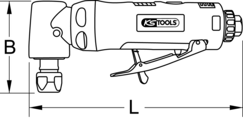 KS Tools Druckluft-Winkelstabschleifer Standard 9 L