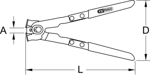 KS Tools Klemmzange mit Ohrniederhalter Standard 8 L