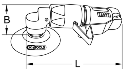 KS Tools 1/4" Mini-Druckluft-Polierer-Satz Standard 9 L