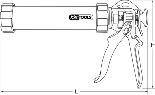 KS Tools Hand-Kartuschen-Pistole 310 ml Standard 8 L