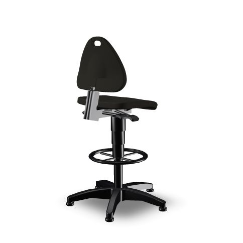 bimos Arbeitsdrehstuhl Isitec 3, Sitz PU-Schaum schwarz, mit Gleitern Standard 3 L