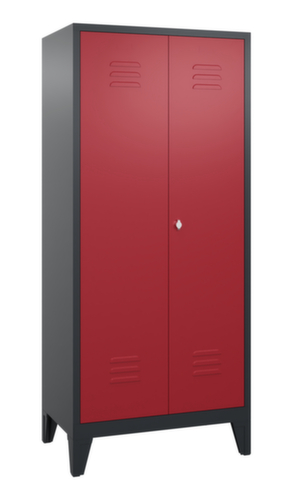 C+P Garderobenschrank Classic mit 2 gemeinsam verschließbaren Abteilen, Abteilbreite 400 mm