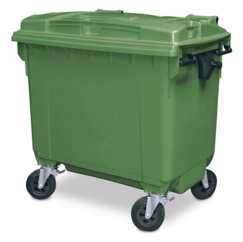 Müllcontainer mit Scharnierdeckel, 660 l, grün Standard 1 L