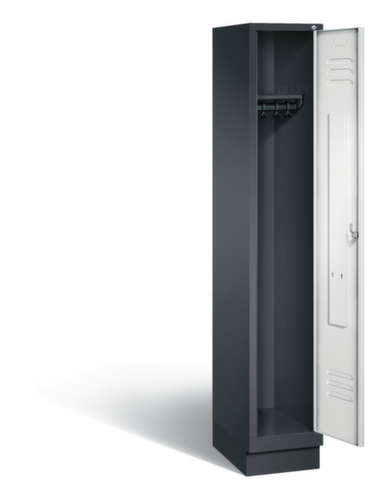 C+P Garderobenschrank Classic mit 1 Abteil - glatte Tür, Abteilbreite 300 mm Standard 2 L
