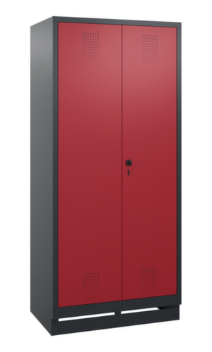 C+P Garderobenschrank Evolo mit 2 gemeinsam verschließbaren Abteilen, Abteilbreite 400 mm