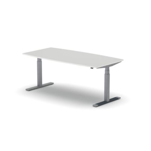 Nowy Styl Elektrisch höhenverstellbarer Konferenztisch eModel 2.0, Breite x Tiefe 1800 x 800 mm, Platte MB White Grey