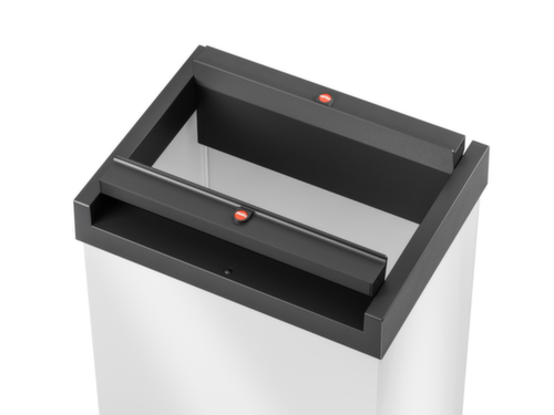Hailo Abfallbehälter Big-Box Swing XL mit selbstschließendem Schwingdeckel, 52 l, weiß Detail 1 L