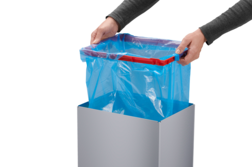 Hailo Abfallbehälter Big-Box Swing XL mit selbstschließendem Schwingdeckel, 52 l, silber Detail 3 L