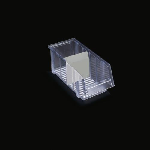 Treston Transparenter Sichtlagerkästen mit großer Eingrifföffnung, transparent, Tiefe 400 mm Standard 3 L