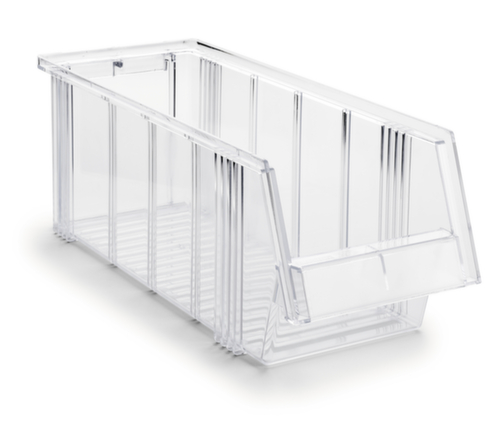 Treston Transparenter Sichtlagerkästen mit großer Eingrifföffnung, transparent, Tiefe 500 mm Standard 2 L
