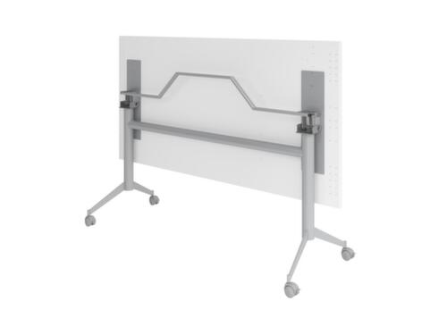 Fahrbarer Klapptisch, Höhe x Breite x Tiefe 750 x 1600 x 800 mm, Platte weiß Standard 3 L