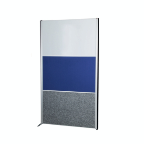 MAUL Stellwand-Tafel MAULconnecto, Höhe x Breite 1800 x 1000 mm, Wand weiß/blau/dunkelgrau Standard 2 L