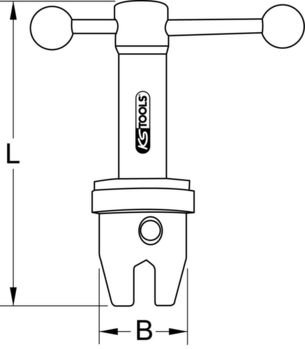KS Tools Ventilfix + Badewannenadapter Technische Zeichnung 1 L
