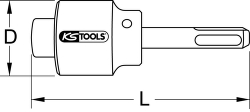 KS Tools 1/2" Hahnverlängerungsfräser Technische Zeichnung 1 L