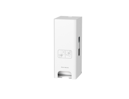 CWS Toilettenpapierspender ObjectLine für 2 Rollen, Edelstahl, RAL9003 Signalweiß Standard 1 L