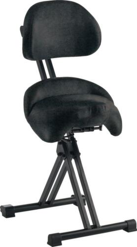 meychair Stehhilfe Futura Professional Comfort mit Rückenlehne, Sitzhöhe 590 - 730 mm, Sitz schwarz Standard 1 L