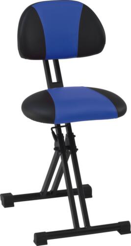 meychair Klappbare Stehhilfe Futura Light AF-SR mit Rückenlehne, Sitzhöhe 550 - 770 mm, Sitz schwarz/blau Standard 1 L