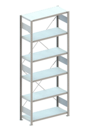 META System-Steckregal CLIP, Höhe x Breite x Tiefe 2500 x 1356 x 436 mm, 6 Böden