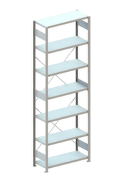 META System-Steckregal, Höhe x Breite x Tiefe 3000 x 1356 x 436 mm, 7 Böden