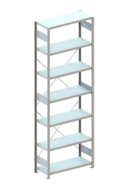 META System-Steckregal CLIP, Höhe x Breite x Tiefe 3000 x 806 x 436 mm, 7 Böden