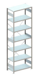 META System-Steckregal, Höhe x Breite x Tiefe 3000 x 1356 x 536 mm, 7 Böden